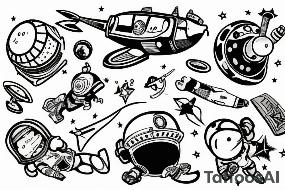 Astronaut tattoo idea