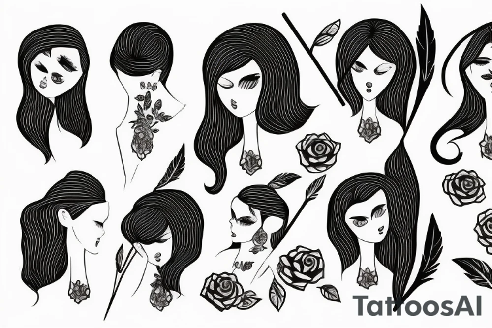 girl tattoo idea