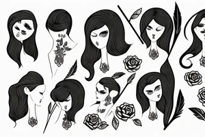 girl tattoo idea