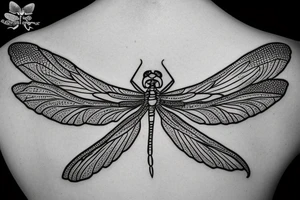 Dragonfly with wings made out of pink breast cancer ribbons tattoo idea
