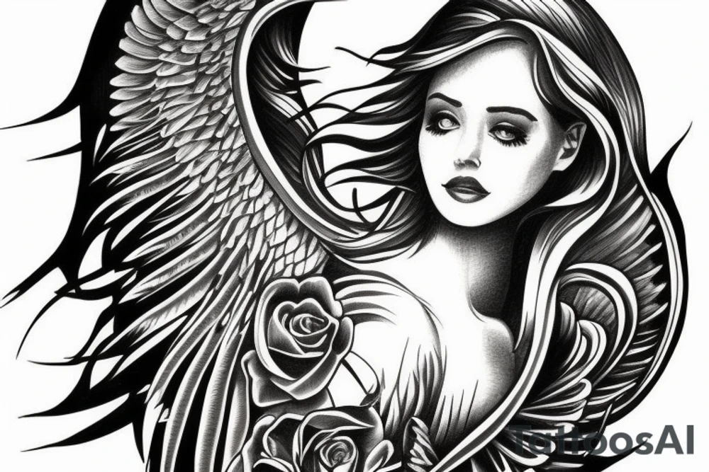 Angel tattoo idea