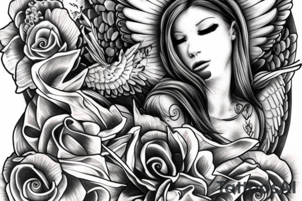 Angel tattoo idea