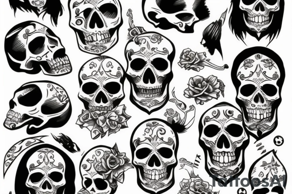 Skull tattoo idea