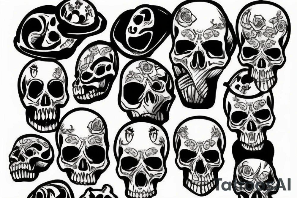 Skull tattoo idea