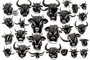 Angry bull tattoo idea