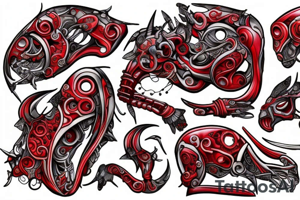 bull red tattoo idea