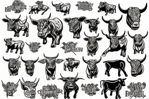 Charging bull tattoo idea