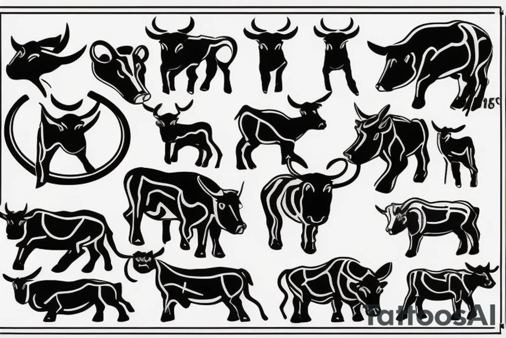 Charging bull tattoo idea