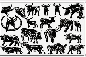 Charging bull tattoo idea