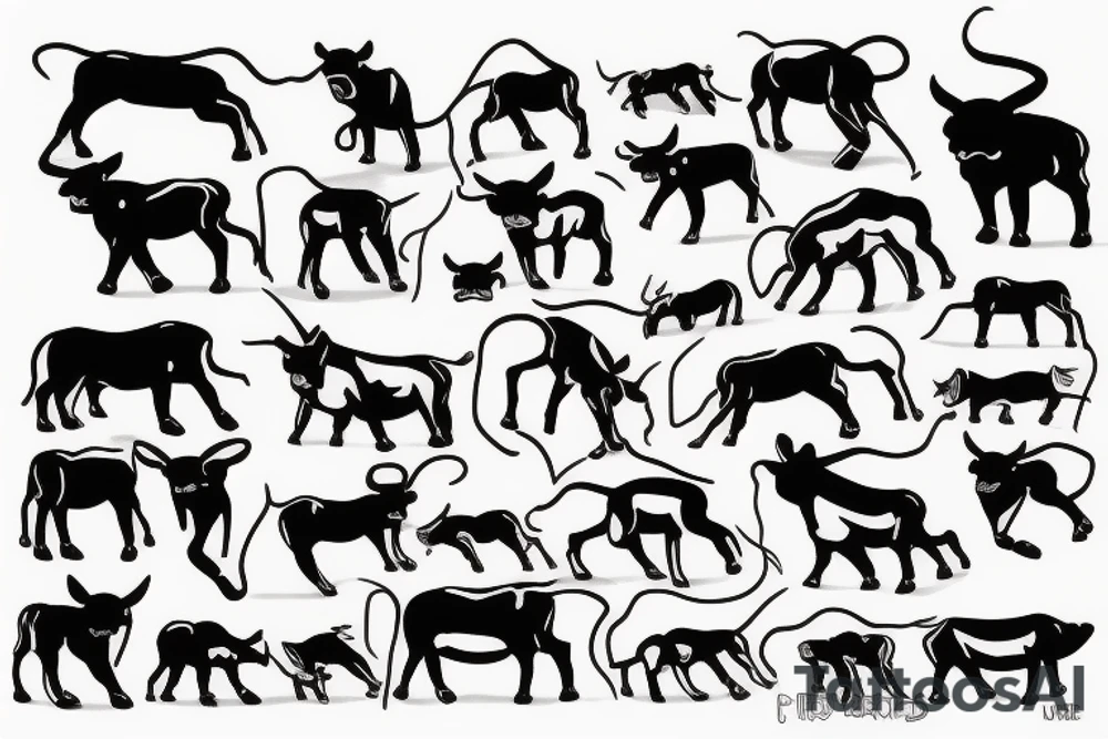 Charging bull tattoo idea