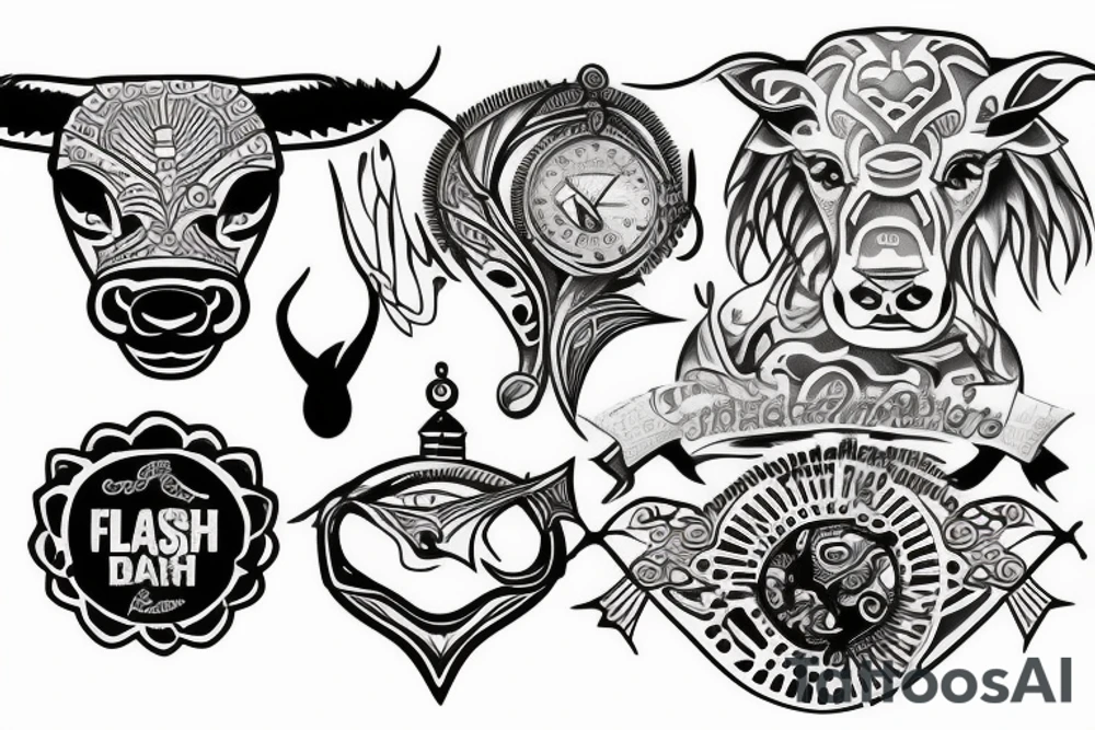 Charging bull tattoo idea