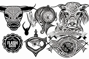 Charging bull tattoo idea
