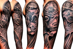 Aggressive bull tattoo idea