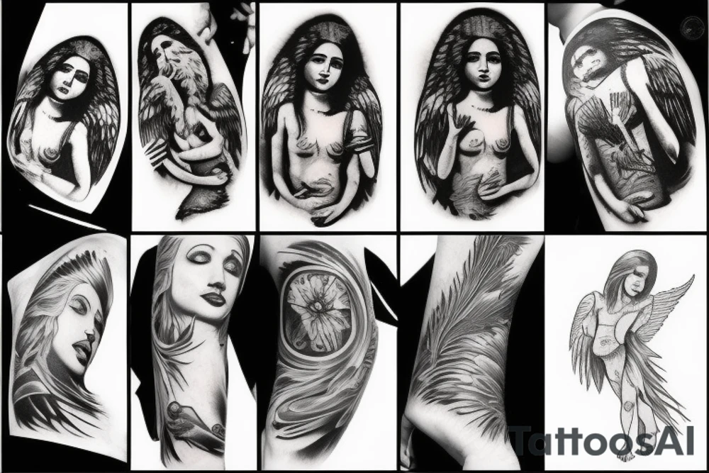 Nirvana angel tattoo idea