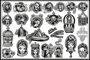 Burning Ukrainian church tattoo idea