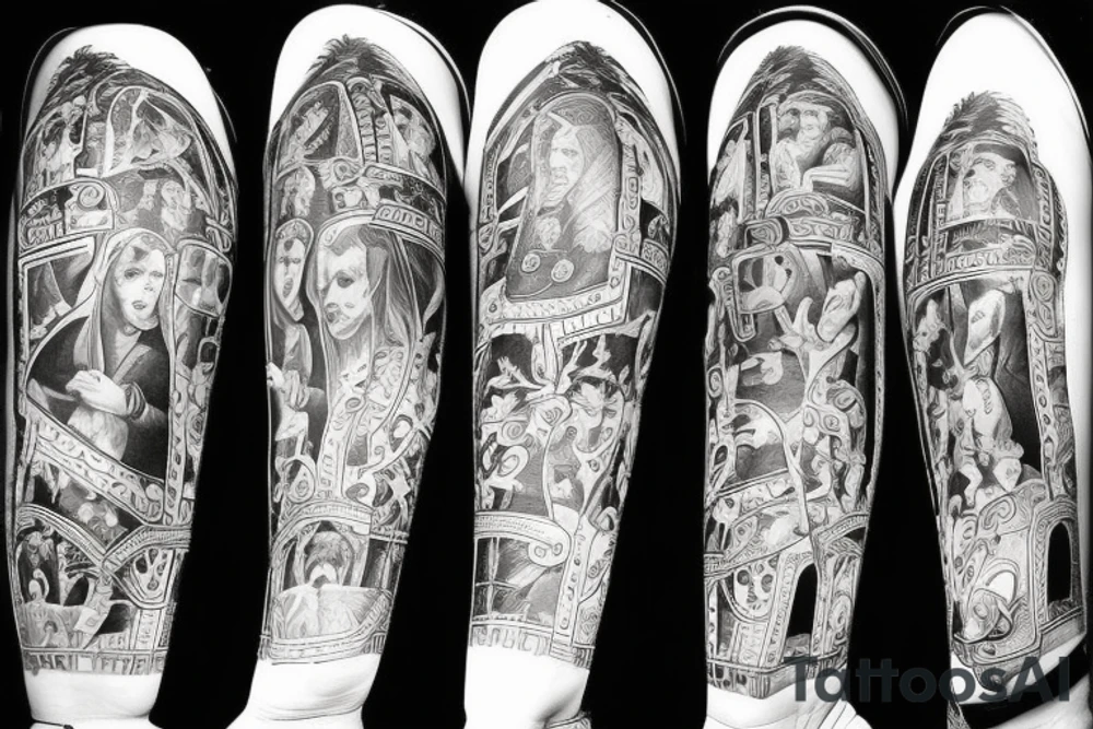 Burning Ukrainian church tattoo idea