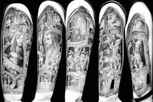 Burning Ukrainian church tattoo idea
