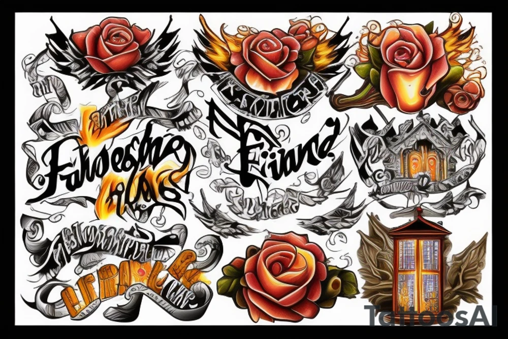 Church is on fire tattoo idea