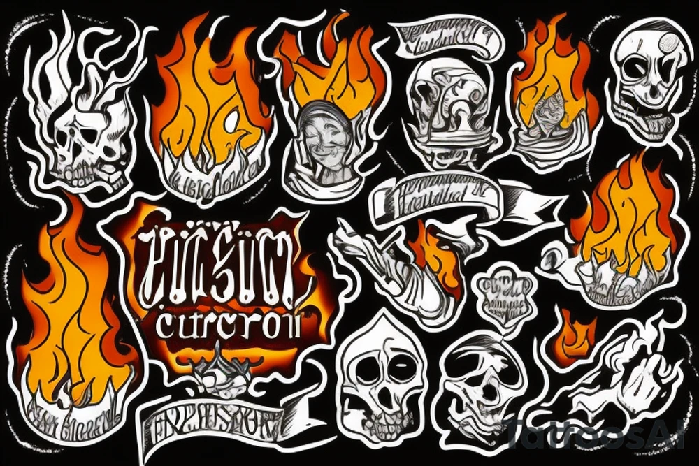 Church is on fire tattoo idea