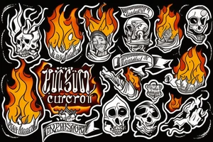 Church is on fire tattoo idea