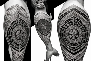 spartan shield with Persian arrows tattoo idea