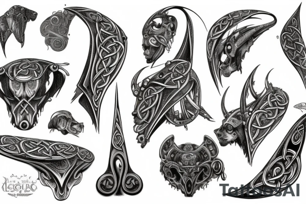 celtic dog tattoo idea