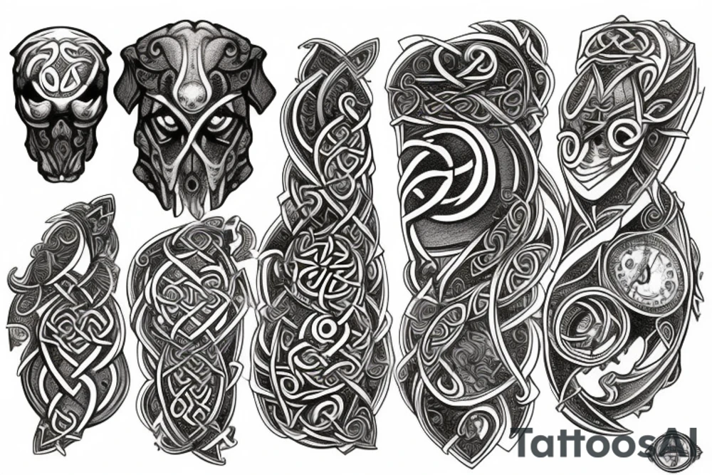 celtic dog tattoo idea