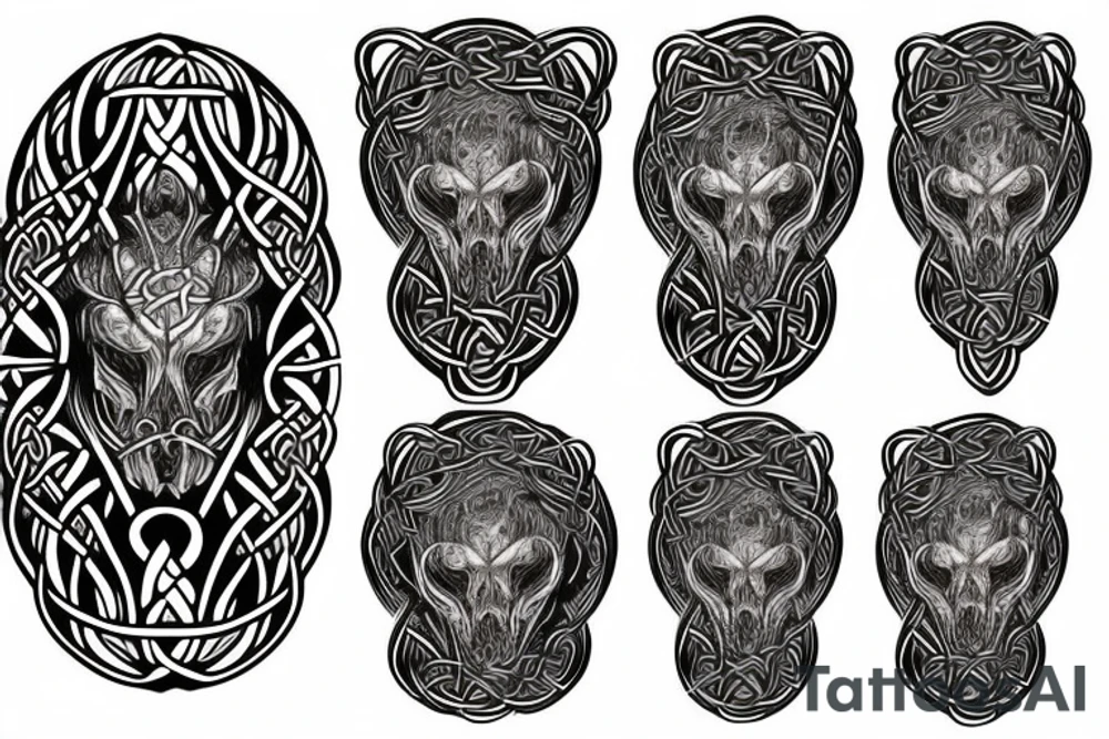 celtic dog tattoo idea