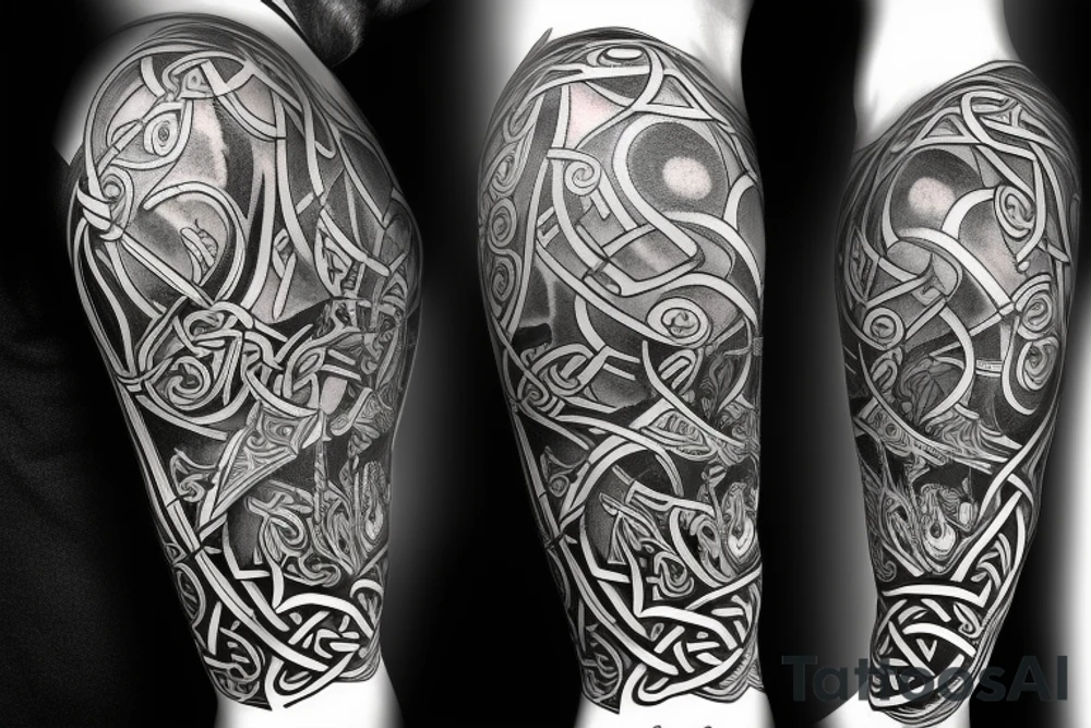 celtic dog tattoo idea