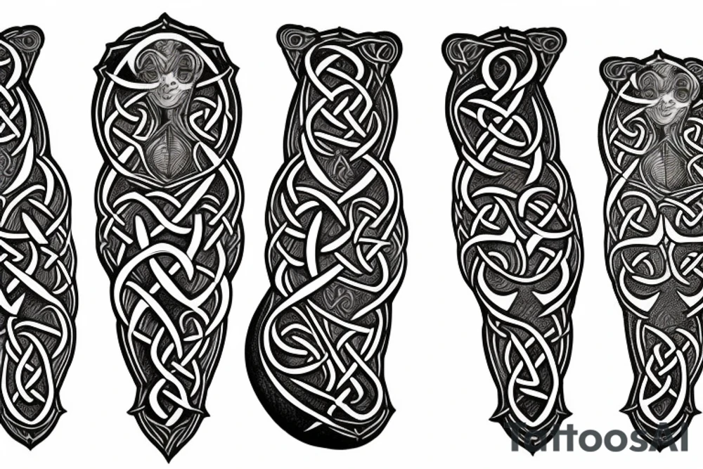 the hound celtic is jumping tattoo idea