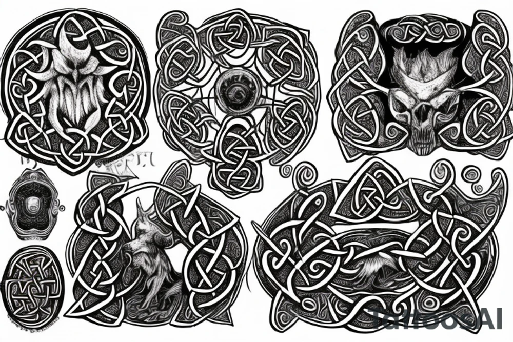 the hound celtic is jumping tattoo idea