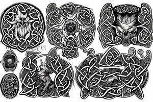 the hound celtic is jumping tattoo idea
