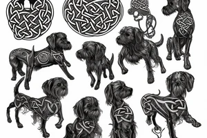 the jumping celtic hound tattoo idea