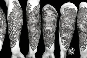 the jumping celtic hound tattoo idea
