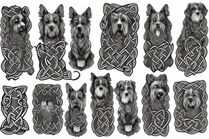 the jumping celtic hound tattoo idea