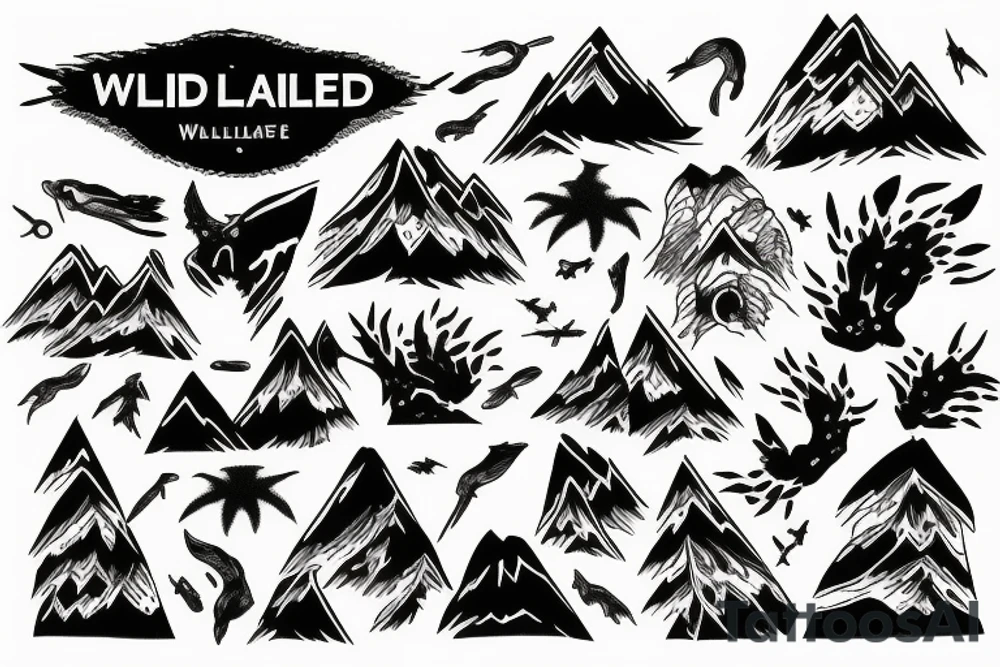 Wild, untamed landscape tattoo idea