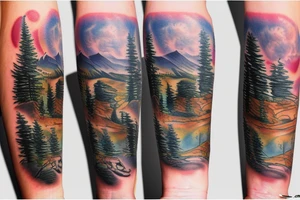 Wild, untamed landscape tattoo idea