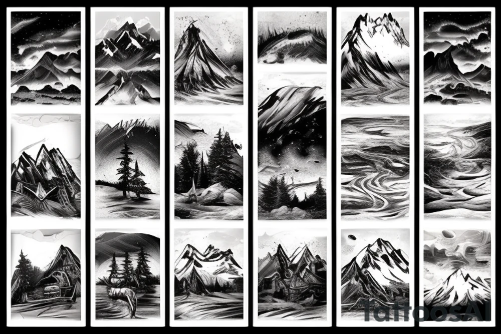 Wild, untamed landscape tattoo idea