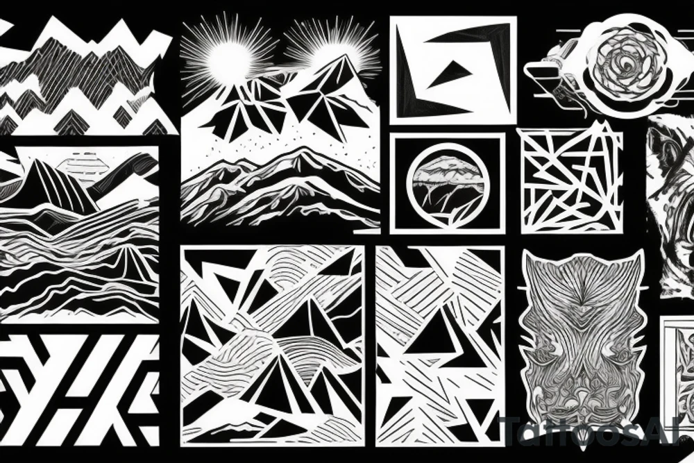 Wild, untamed landscape tattoo idea