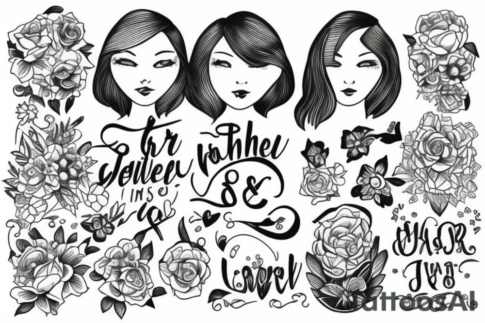 Father and daughter. Farewell tattoo idea