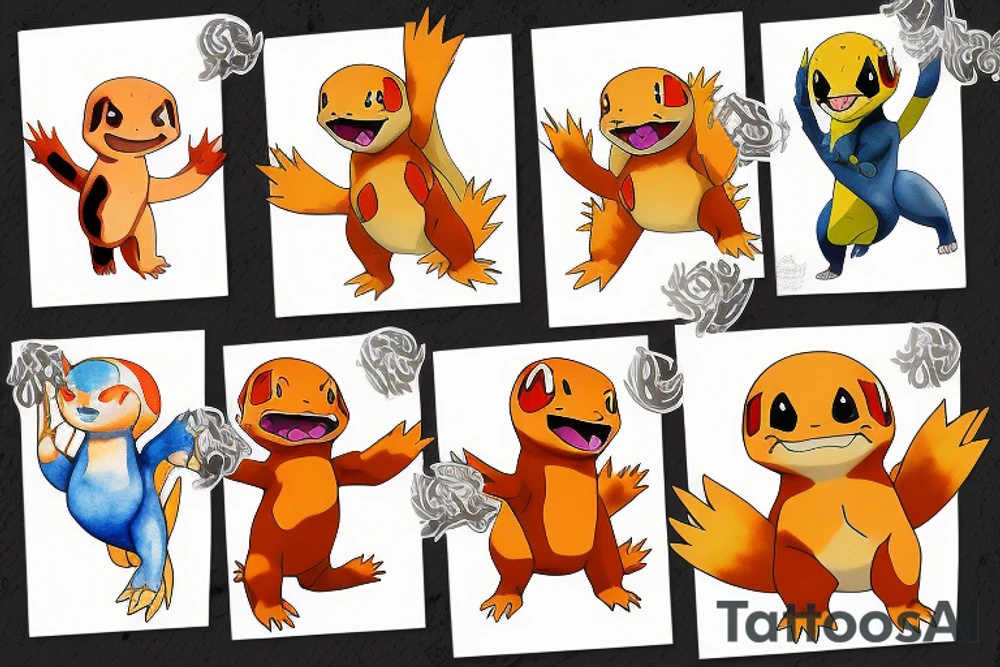 Anime charmander tattoo idea