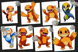 Anime charmander tattoo idea
