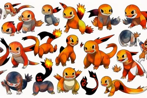 Anime charmander tattoo idea
