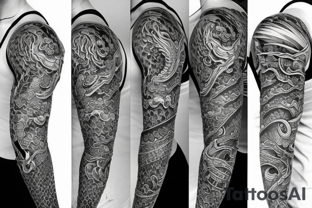 dragon wrapping around arm tattoo idea