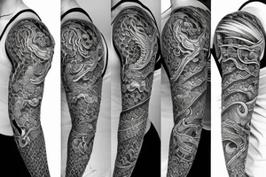 dragon wrapping around arm tattoo idea