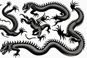 design of a dragon wrapping around arm tattoo idea