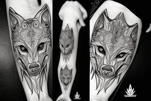 Wolf. Symmetric tattoo idea