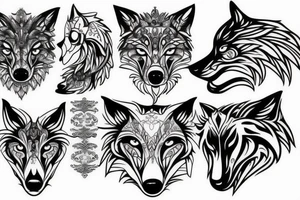 Wolf. Symmetric tattoo idea