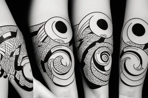 Three primary colors ying yang tattoo idea
