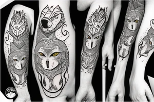 Wolf. Cartoon tattoo idea
